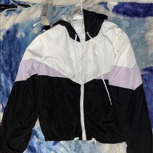 Angel kiss, white black lavender, light weight wind breaker
